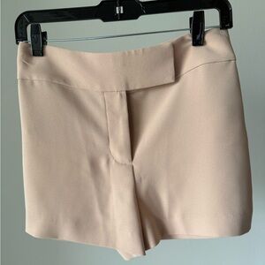Alice + Olivia Mara Crossover Shorts in Almond Size 4.